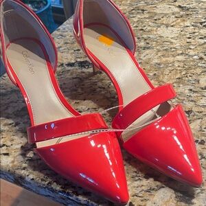 Calvin Klein Red Patent Heels